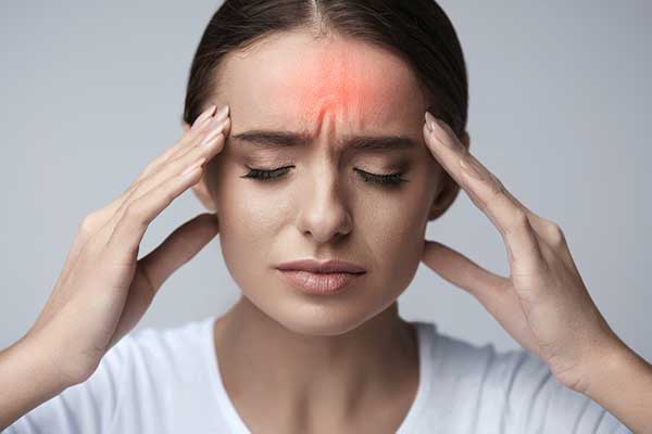 a person experiencing a headache
